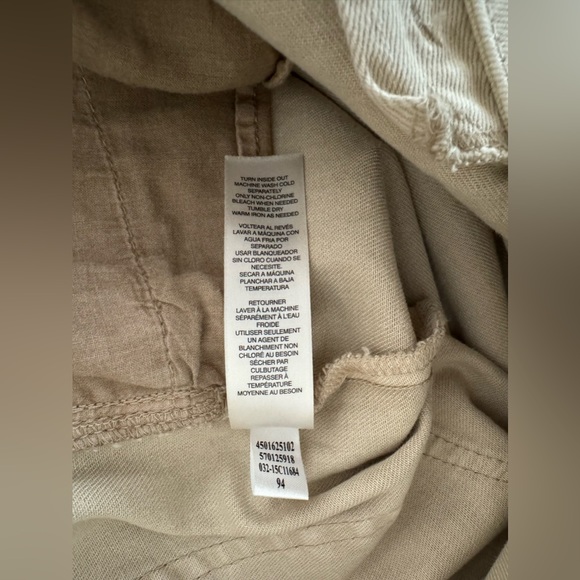 EUC CHICO’S Platinum Denim Boyfriend Jeans Tan - Picture 11 of 17